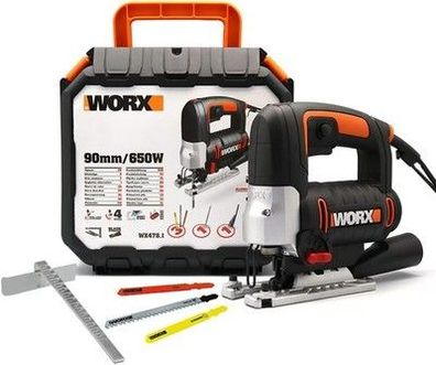 WORX WX478.1 Stichsäge 650W – Pendelhubsäge, Drehzahlelektronik, inkl. Koffer