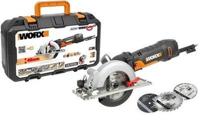 WORX WX439 Kompakt-Handkreissäge 480W zum Sägen von Metall, Plastik, Holz, 120mm