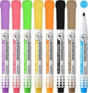 OFFCUP Whiteboard Stifte, 8 Farben Whiteboard Marker, Folienstift Abwischbar