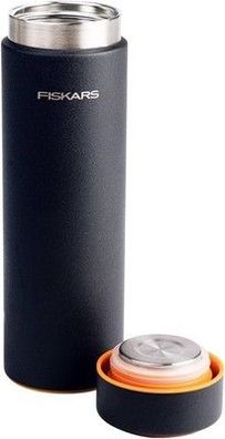Fiskars On-the-go Isolierflasche, 0,5 L, Auslaufsichere und BPA-frei, schwarz