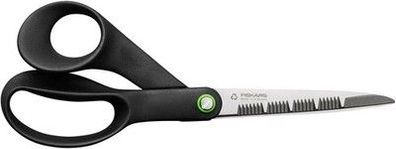 Fiskars ReNew Kochschere, Länge: 21 cm, Recycelter Edelstahl, Schwarz, 1074545
