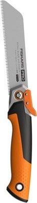 Fiskars Pro Klappbare Zugsäge, Sägeblattlänge: 15 cm, 19 TPI, Schwarz/Orange