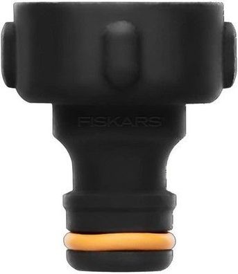 Fiskars Hahnverbinder, Für Wasserhähne, Ø 26,5 mm (G 3/4"), 10 g, Schwarz/Orange