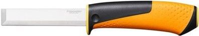 Fiskars Zimmermannsmesser + Holster mit Messerschärfer, 22,4cm, Schwarz, 1023621