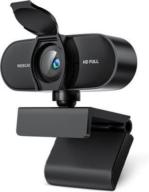 OFFCUP Full HD Webcam, 1080P Webcam mit Mics Geräuschunterdrückung, USB Webcam