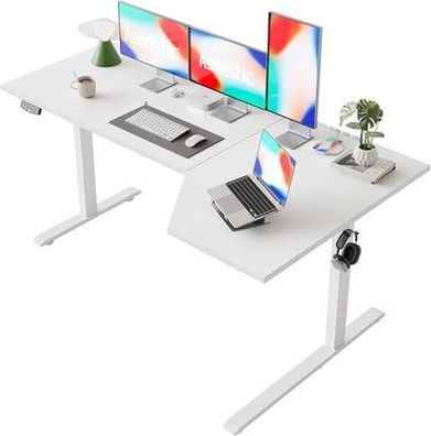 Agilestic Elektrischer Stehschreibtisch, L-förmiger 160 cm höhenverstellbarer Sc