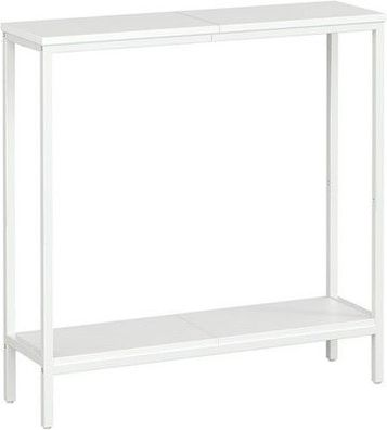 HOOBRO Schmal Konsolentisch mit Ablage, 75 x 22 x 75 cm Beistelltisch, Flurtisch