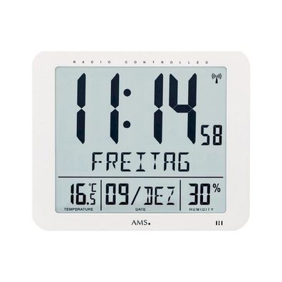 AMS - Wanduhr - Digital - Funk - 5886