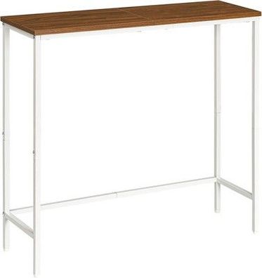 HOOBRO Schmaler Konsolentisch, 75 cm Beistelltisch, Flurtisch, Klein, Weiß
