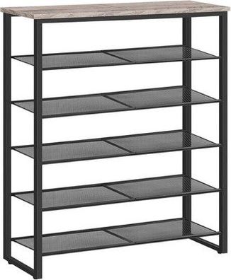 HOOBRO Schuhregal, 6-stufige Schuhablage für 18–24 Paar Schuhschrank EBG67XJ01G1