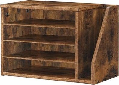 HOOBRO Holzwerkstoff Schreibtisch Organizer, Dokumentenablage, Aktenablage braun