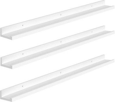 HOOBRO Wandregale, Schweberegale, Regal Wand 3er-Set, 90 cm Hängeregale, Weiß
