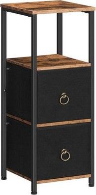 HOOBRO Badezimmerschrank, freistehend Aufbewahrungsregal für Badezimmer Schwarz