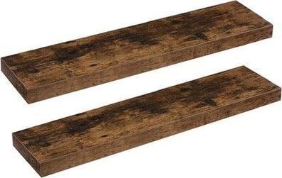 HOOBRO Wandregal, Schweberegal 2er-Set, stabile Wandboards, 80 x 20 x 3,8 cm