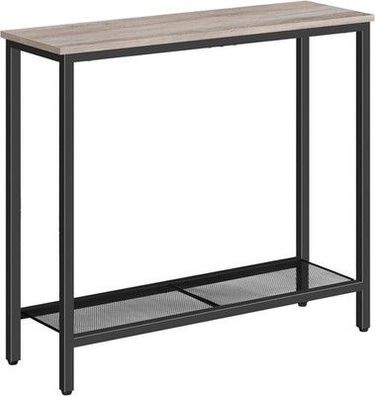 HOOBRO Schmal Konsolentisch mit den Ablageregalen, 75 x 24 x 75 cm, Sofatisch