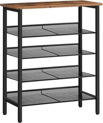 HOOBRO 5-lagiges Schuhregal, Verstellbar Schuhablage, Schuhschrank, EBF106XJ01