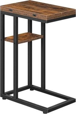 HOOBRO C-Form Beistelltisch, Klappbar Sofatisch Couchtisch Kaffeetisch EBF29SF01