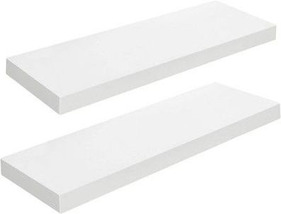 HOOBRO Wandregal, Schweberegal 2er-Set, stabile Wandboards, 60 x 20 x 3,8 cm
