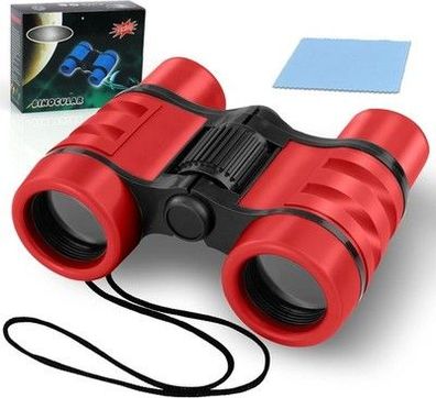 OSDUE Fernglas für Kinder, Spielzeug, Spielzeug, stoßfestes, 3–7 Jahren, in Rot