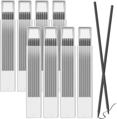 OSDUE 48 Stück Bleistiftminen für Zimmermannsbleistift, 2,8 mm Solide Schwarz