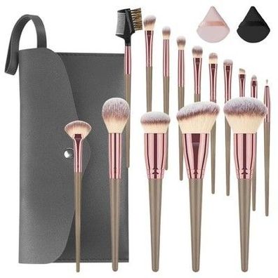 Vicloon Pinselset Makeup, 15 Stück Pinsel Set, Mit Schminktasche, für Gesicht