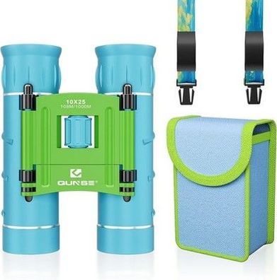 10x25 Mini Kleines Fernglas Erwachsene Klein Ferngläser für Vogel Blau Grün