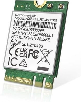 BrosTrend WLAN Karte für PC Laptop, AX1800 M.2 WiFi 6 Netzwerkkarte Dualband 5G