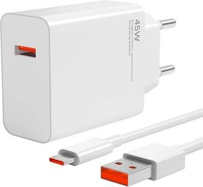 45W USB Ladegerät 6A Typ C Ladekabel 1M Turbo Schnelllade Adapter USB Netzteil