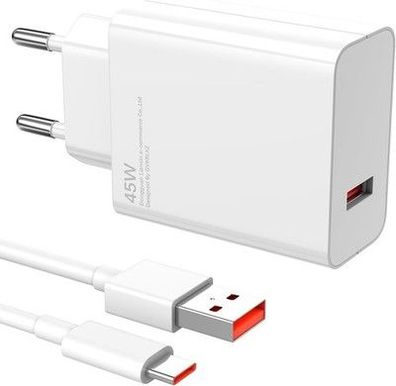 45W USB Ladegerät Netzteil Turbo Schnellladekabel USB Power Adapter Typ C Kabel