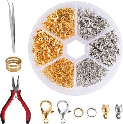 463 Stück Kettenverschluss Set, Verschlüsse Hummer Set, Armband Verschluss DIY