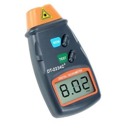 QWORK® Digitaler Drehzahlmesser, berührungsloses Laserfoto-Drehzahlmessgerät