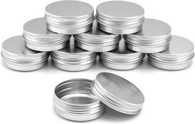 QWORK® 30 Stück Aluminium Cremedose mit Deckel, Rund Leer Döschen für Creme