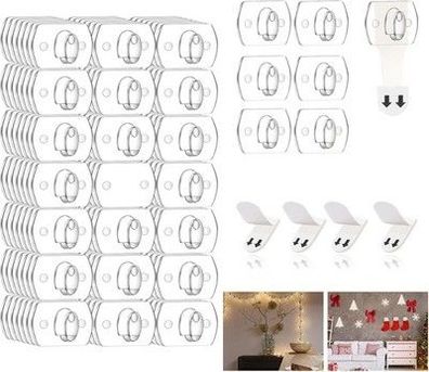 Ainiv 7er-Packs Mini Dekorationsclips, 140 Transparente Clips und 140 Streifen