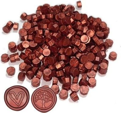 Wachs Achteckig Wachssiegel Stempel, 500 Stück siegelwachs Perlen, Burgunderrot