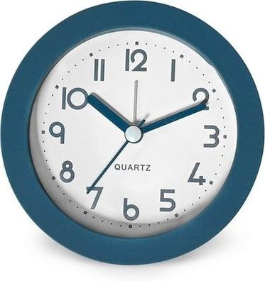 Chedin 10cm Rund Wecker, Kinder Wecker, ohne Ticken Kinderwecker, in blau