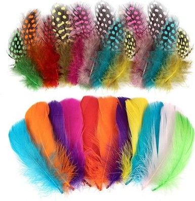 Federn zum Basteln, 300 Stück Natürliche Gänsefedern 8-12cm, Feder, Dekoration