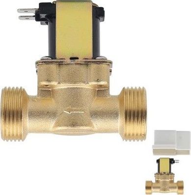 SWAWIS Magnetventil 3/4 Zoll AC 230 V Normalerweise Geschlossen Aus Messing