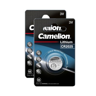 2x Camelion CR2025 CR 2025 3V Lithium Knopfzellen Batterien 1er Blister