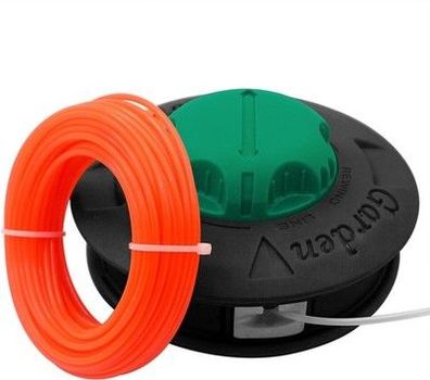 M10x1,25 Links Fadenkopf Mähkopf Tippautomatik Doppelfadenkopf - 2.4mm x 15m