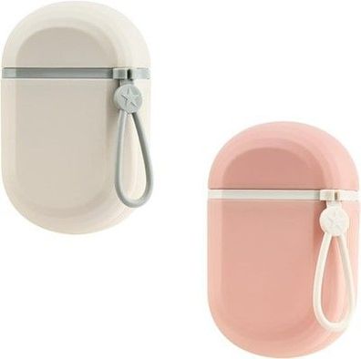 2x Seifendose Reise Wasserdicht, Seifenbox Reise mit Abtropfgitter Weiß + Rosa