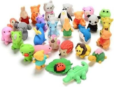 Set von 30 Bleistift Radierer Zoo Animal Kollektion – Kinder-& Valentine 's Day