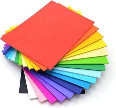 60 Blatt Farbpapier DIN A4 230g / m² I für Handwerk und Design I Fotokarton