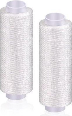 2 Stück Nähgarn Weiß, 200 Yards Faden, Nähgarn für Nähmaschine Weiß Sticken