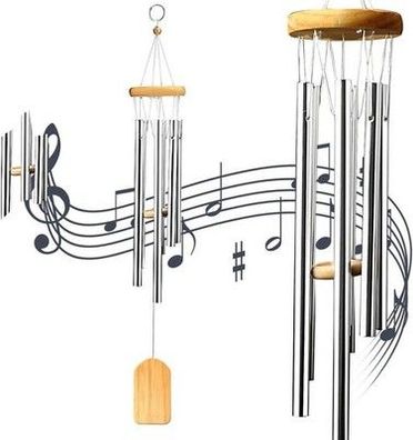 nuosen Windspiel mit Musik-Glocken, Kunsthandwerk, mit Holzpendel – Außenbereich