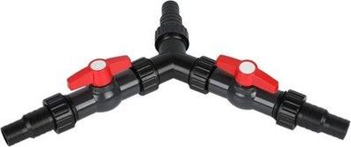 Forever Speed 3-Wege-Ventil Y-Verteiler 20/25mm (3/4" 1") mit 2 Absperrhähnen