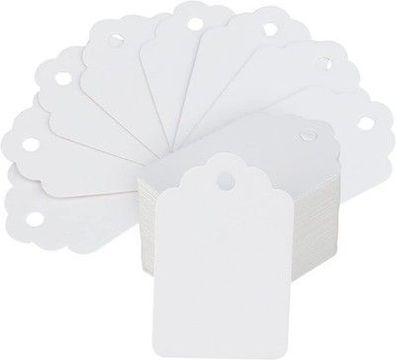 G2PLUS 1000 Stück Kleinen Preisetiketten 32 x 50mm: Weiß Blankoetikett Display