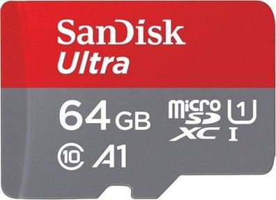 SanDisk Ultra Android microSDXC UHS-I Speicherkarte 64 GB + Adapter (A1, U1)