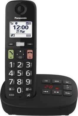 Panasonic KX-TGU130EXB digital schnurloses Telefon mit Anrufbeantworter Schwarz