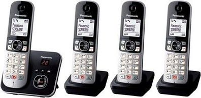 Panasonic KX-TG6864GB Schnurlostelefon mit 4 Mobilteilen und Anrufbeantworter
