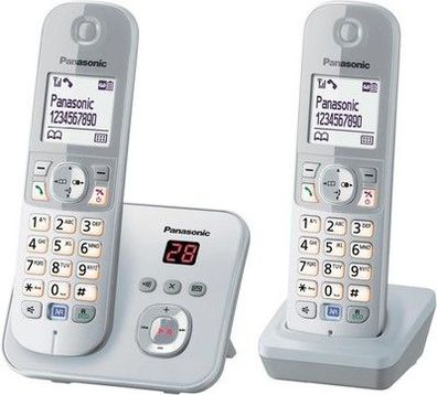 Panasonic KX-TG6822GS DECT Schnurlos-Telefon mit Anrufbeantworter, strahlungsarm
